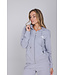 Grijs french terry huispak met rits en capuchon So Comfy