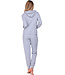 Grey french terry homesuit with zip and hood So Comfy