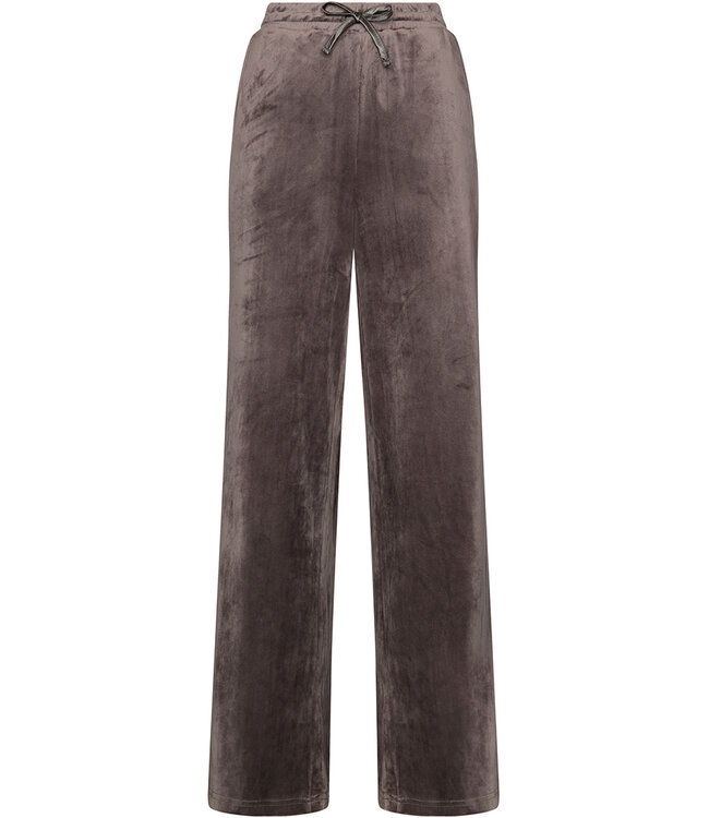 Donkergrijze fleece pyjama met borstzakje Fabulously Chic