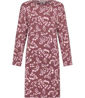 Pastunette Premium Dark purple modal long sleeved nightdress Pretty Petals