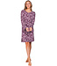 Dark purple modal long sleeved nightdress Pretty Petals
