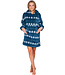 Donkerblauwe fleece snuggle hoodie met lange mouwen Nordic Beauty