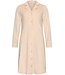 Light brown fleece nightdress with long sleeves Soft Stripes