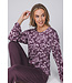 Luxury dark purple modal long sleeved ladies pyjama Pretty Petals print
