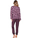 Luxury dark purple modal long sleeved ladies pyjama Pretty Petals print