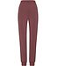 Luxe donkerpaarse modal damespyjama lange mouwen Pretty Petals print