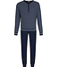 Dark blue cotton long sleeved men's pyjama Trendy Lines