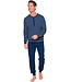 Dark blue cotton long sleeved men's pyjama Trendy Lines