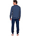 Dark blue cotton long sleeved men's pyjama Trendy Lines