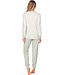Lichtgroene bio-katoenen pyjama met ronde hals en knopen Soft Sage