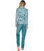 Donkergroen jacquard badstof huispak Pretty Bamboo