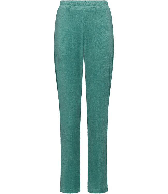 Donkergroen jacquard badstof huispak Pretty Bamboo