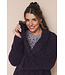Dark purple fleece nightdress with long sleeves Chic Animal