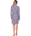 Donkerpaars fleece nachthemd lange mouwen Chic Animal