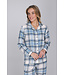 Blue cotton flannel long sleeved pyjama Winter Checks