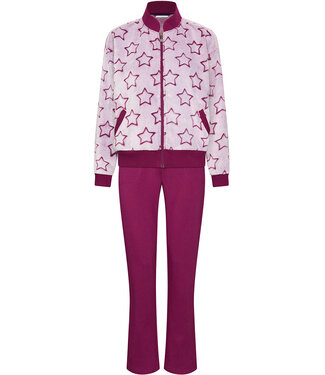 MyRebelle Dark purple homesuit zip fleece and french terry Fabulously Starry