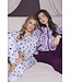 Donkerpaars huispak met rits en french terry broek Fabulously Starry