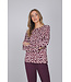 Donkerrood modal damespyjama lange mouwen Soft Animal
