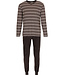 Dark grey cotton men's pyjama with long sleeves Just Stripes