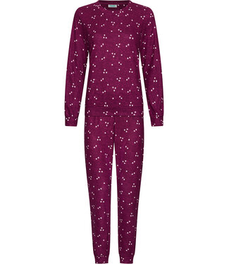 MyRebelle Dark purple fleece pyjama with long sleeves Fabulously Starry