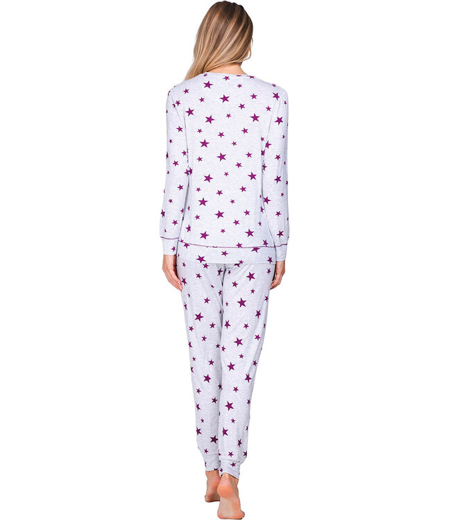 Grey pyjama with kangaroo pocket Fabulously Starry