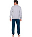 Dark blue men's pyjama with round neckline Racing Day