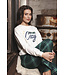 Green pyjama french terry top kangaroo pocket Cosy Check