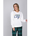 Green pyjama french terry top kangaroo pocket Cosy Check