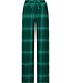 Green pyjama french terry top kangaroo pocket Cosy Check