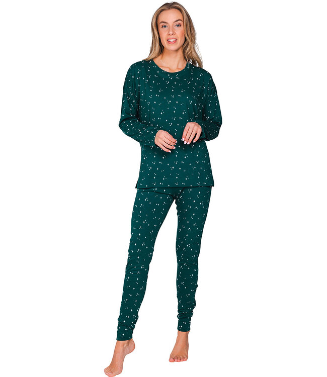 Dark green cotton pyjama with oversized top Starry Style