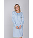 Blauw katoenen french terry nachthemd lange mouwen Checkered Blocks