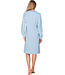 Blue cotton french terry nightdress with long sleeves Checkered Blocks