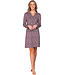 Dark purple long sleeved nightdress button front Pretty Little Jewels