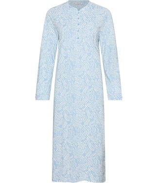 Pastunette Blue cotton nightdress with long sleeves Vintage Paisley