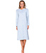 Blue cotton nightdress with long sleeves Vintage Paisley