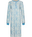 Blue cotton interlock long sleeved nightdress Vintage Paisley