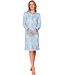 Blauw katoenen interlock nachthemd lange mouwen Vintage Paisley