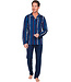 Dark blue men's pyjama with revere collar Modern Stripe