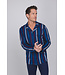 Dark blue men's pyjama with revere collar Modern Stripe