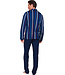 Dark blue men's pyjama with revere collar Modern Stripe