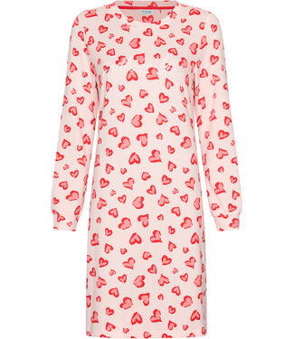 MyRebelle Light pink fleece nightdress with long sleeves True Love