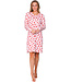 Light pink fleece nightdress with long sleeves True Love