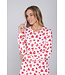 Lichtroze fleece nachthemd met lange mouwen True Love