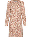 Pastunette Brown fleece nightdress with long sleeves Pastel Flowers
