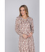 Brown fleece nightdress with long sleeves Pastel Flowers