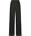 Dark grey cotton ladies pyjama with slits long sleeves Monochrome Fashion