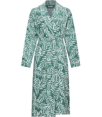 Pastunette Dark green jacquard terry morning gown Pretty Bamboo