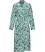 Donkergroene jacquard badstof ochtendjas Pretty Bamboo