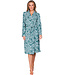 Donkergroene jacquard badstof ochtendjas Pretty Bamboo