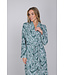 Donkergroene jacquard badstof ochtendjas Pretty Bamboo